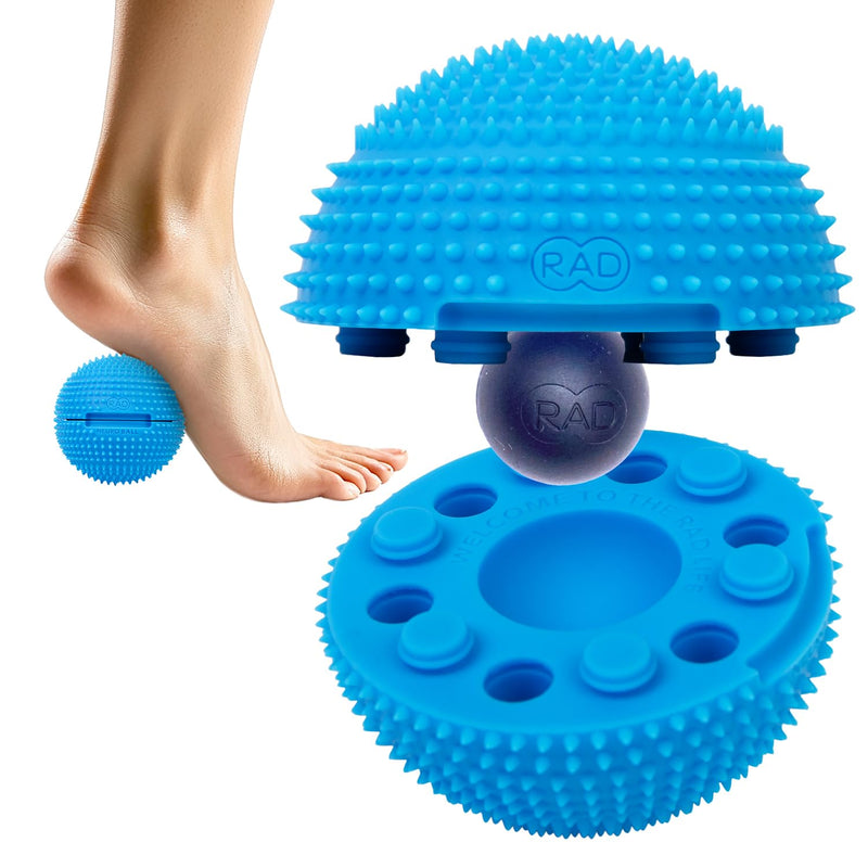 RAD The Original Neuro Ball – Foot Roller & Textured Massage Ball for Myofascial Release, Plantar Fasciitis, Hands & Face – Spiky Therapy Tool for Muscle Relief