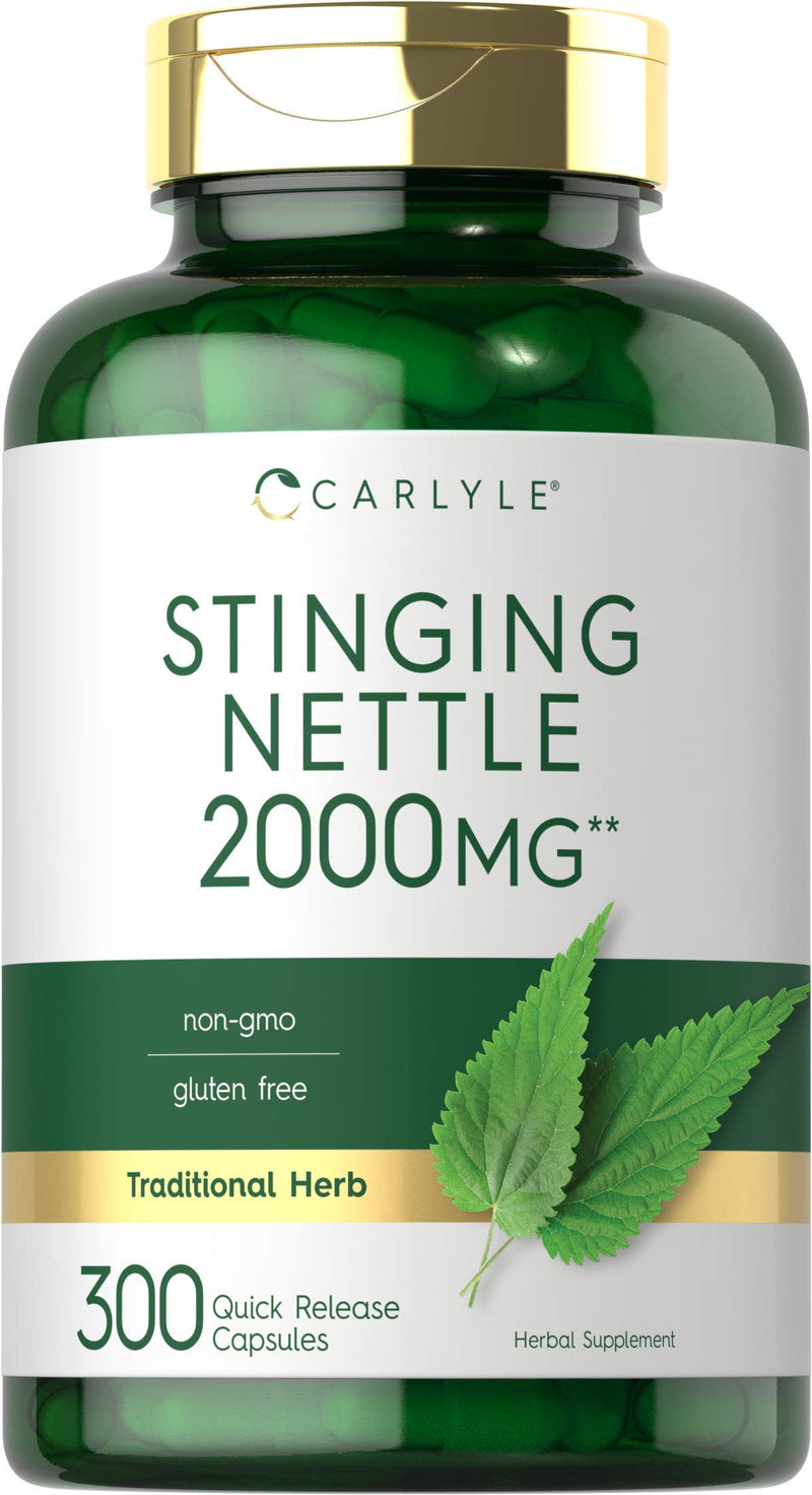 [Australia] - Carlyle Stinging Nettle Leaf Extract 2000mg | 300 Capsules | Non-GMO & Gluten Free Supplement 