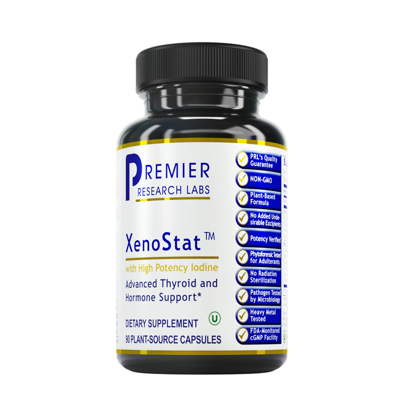 [Australia] - Premier Research Labs XenoStat - Thyroid Supplement, Thyroid Support for Women & Men, Iodine Supplement, Hormone Support, Thyroid Support Complex Supplement - 60 Capsules 