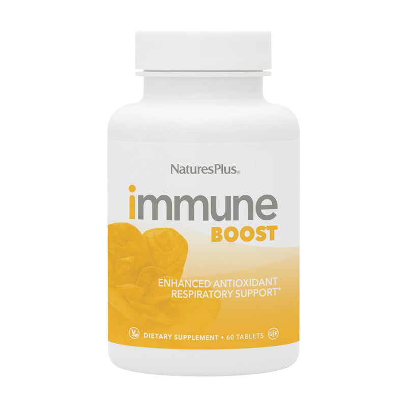 NaturesPlus Immune Boost - 60 Tablets - Enhanced Antioxidant Respiratory Support, Overall Immune System Health - With High-Potency Vitamins & Minerals - Vegetarian, Gluten Free - 30 Servings