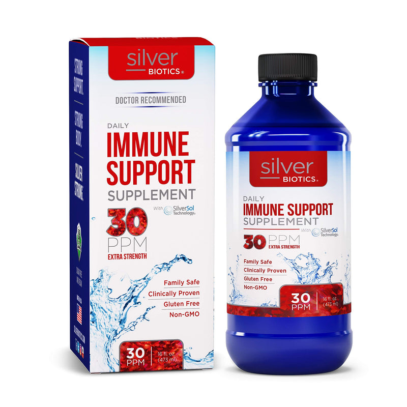 [Australia] - Silver Biotics 30 PPM Extra Strength Daily Immune Support Supplement with Silversol Technology | The Perfect Daily Defense Boost for Your Immune System | 16 Fl Oz 