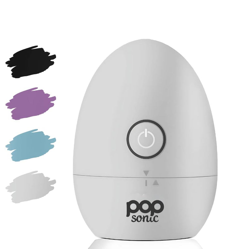 [Australia] - Pop Sonic Moon Shaver (Silver) - Face & Body Shavers for Men & Women - 3 Floating Rotary Heads Face Shaver w/Removable Cap - Long Lasting Lithium-ion Battery Portable Electric Shaver & Leg Shaver Silver 