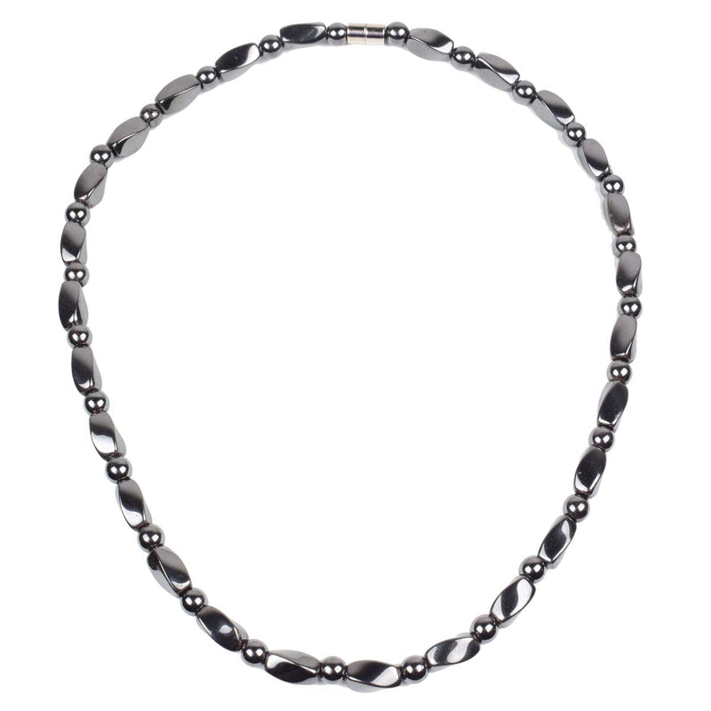 [Australia] - Hematite Necklace Unisex Black- Natural Magnetic Hematite Necklace Relieve Fatigue around Neck, Shoulder-17.6 inch (45cm) 17.6” (45cm) 