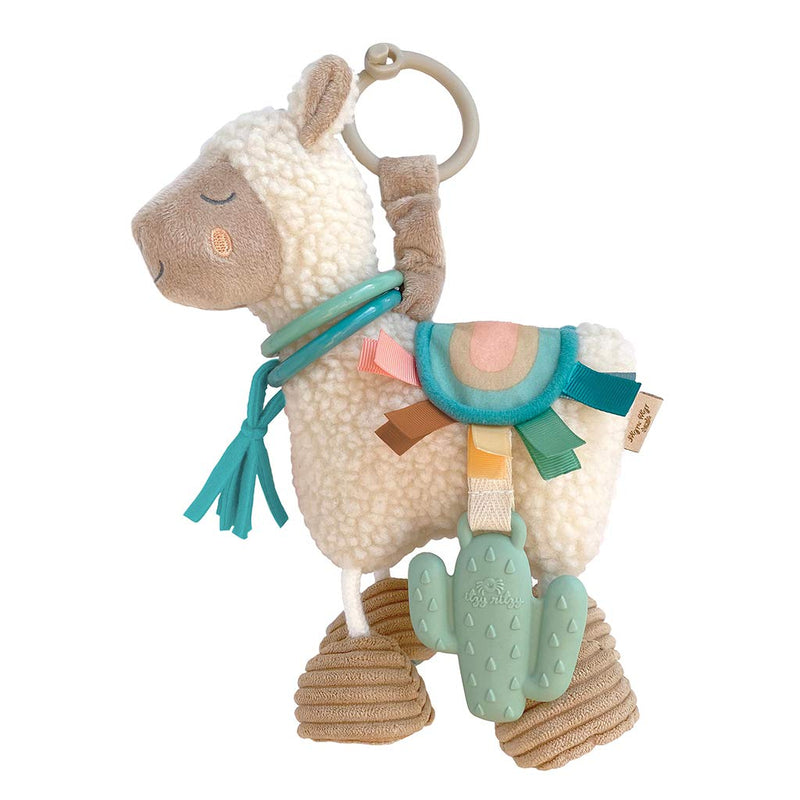 [Australia] - Itzy Ritzy Link & Love Toy for Stroller or Car Seat; Features Textured Ribbons, Crinkle Sounds, Clinking Rings & Silicone Teether; Designed For Ages 0 Months and Up (Llama) Llama 