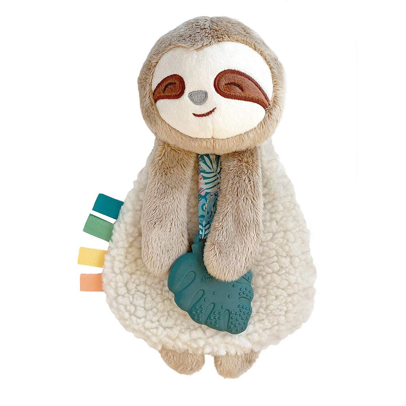 [Australia] - Itzy Ritzy - Itzy Lovey Including Teether - Baby Lovey with Teether, Textured Ribbons & Dangle Arms - Features Crinkle Sound, Sherpa Fabric and Minky Plush (Sloth) Sloth 