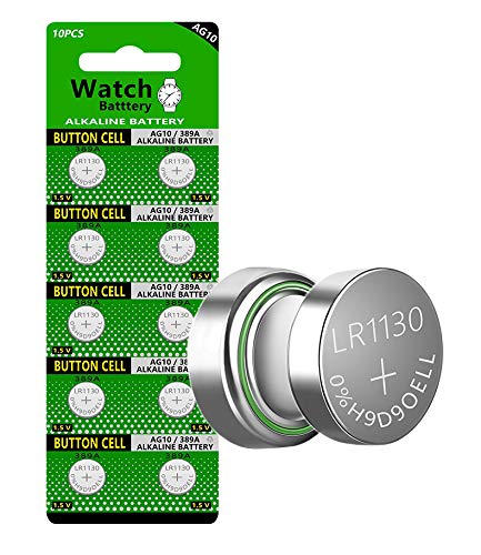 [Australia] - Cotchear 10pcs 1.5V AG10 Alkaline Battery 189 389 AG10 LR1130 LR54 V10GA Battery Alkaline Button Coin Cell Batteries 