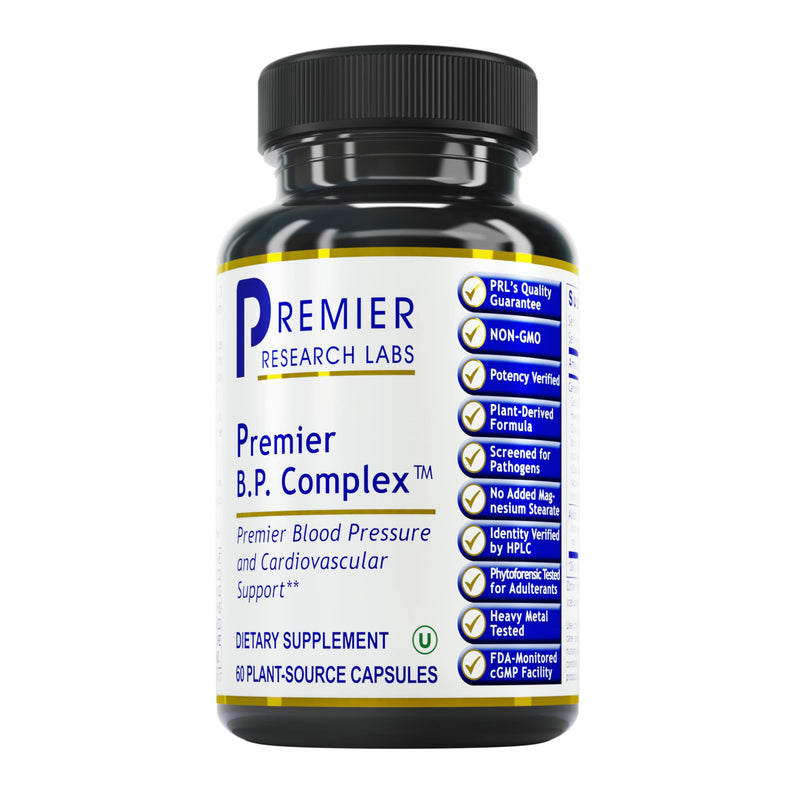 [Australia] - Premier Research Labs BP Complex - for Heart Health - with Garlic, Hawthorn, Olive Leaf, Reishi, Cayenne & Organic Celery - Allicin Supplement - Non-GMO, Vegan Formula - 60 Plant-Source Capsules 