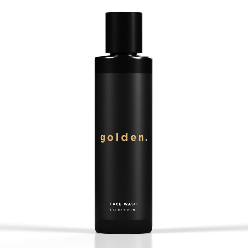Golden Grooming Co. Men's Face Wash | Aloe Vera & Vitamin E | Natural Facial Cleanser for Sensitive & Oily Skin | Deep Cleansing & Hydrating Foam Wash, 4oz