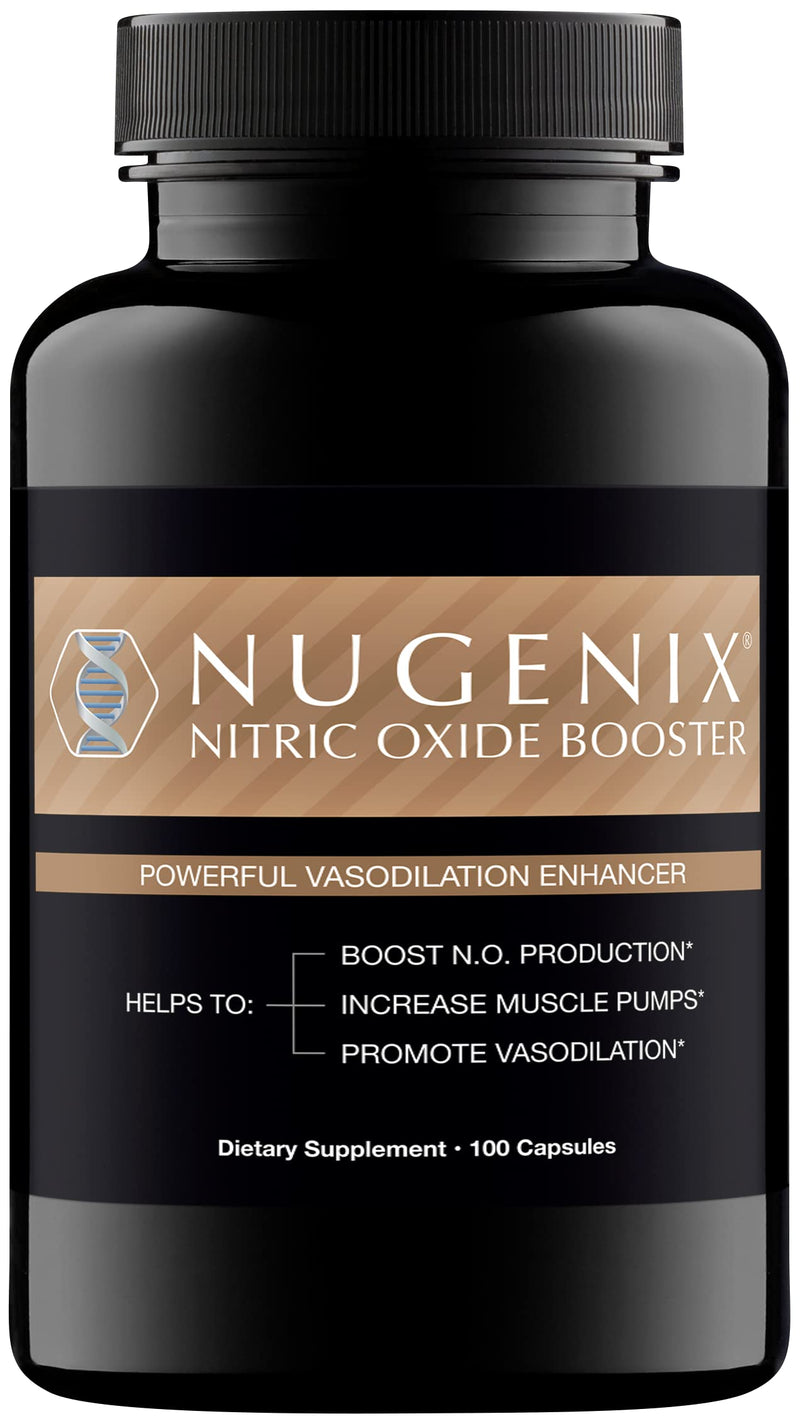 [Australia] - Nugenix Nitric Oxide Booster Supplement - Nitric Oxide Flow, L-Arginine, L-Citrulline, Pine Bark Extract - Vasodilator - 100 Capsules 
