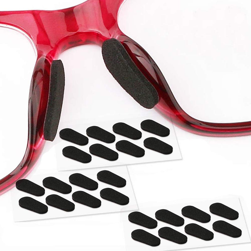 [Australia] - SAIGO Soft Foam Nose Pads Self Adhesive Non-Slip Eyeglass Nose Pads, Thin Nosepads for Eyeglasses Sunglasses Glasses,12Pairs,1.5MM Black 1.5mm/Black Color 