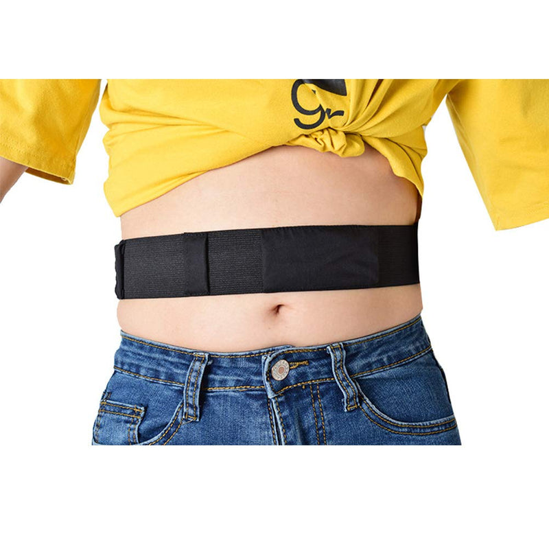 [Australia] - Peritoneal Dialysis Catheter Protection Belt, G-Tube/GJ Tube Holder PD Catheter Tube Support Band - Black (Small) Small 