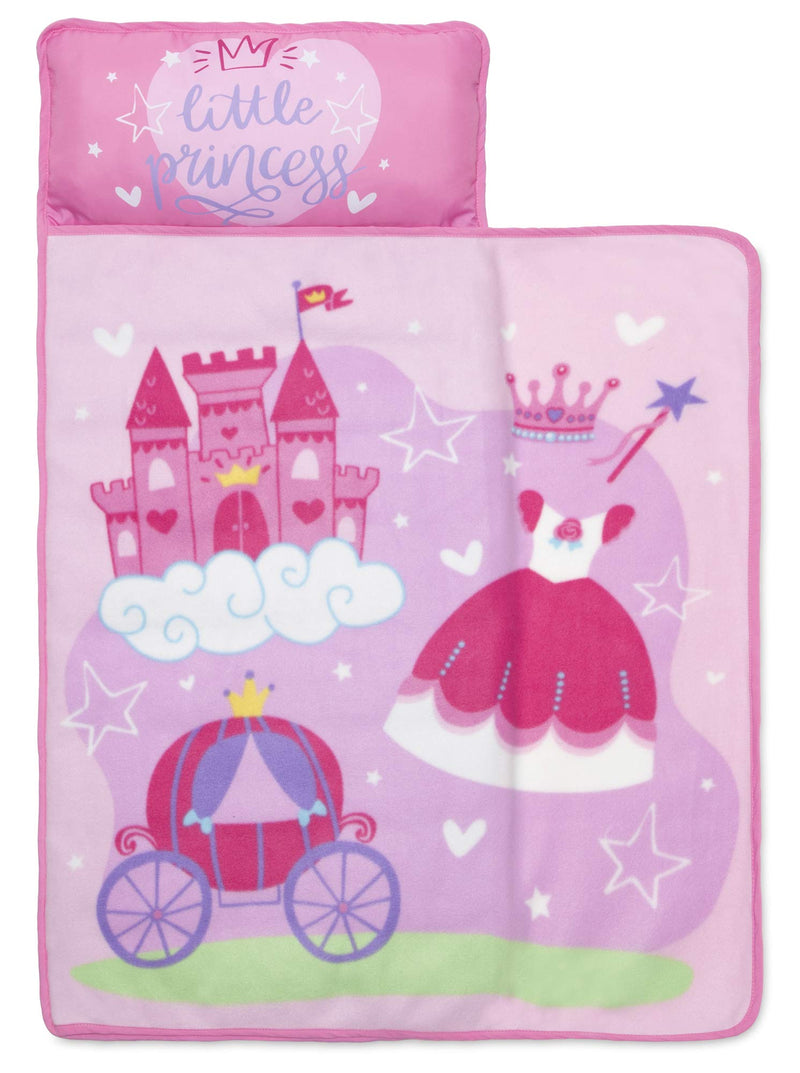 [Australia] - Baby Boom Funhouse Little Princess Kids Nap Mat Set – Includes Pillow and Fleece Blanket – Great for Girls Napping during Daycare or Preschool - Fits Toddlers, Pink 