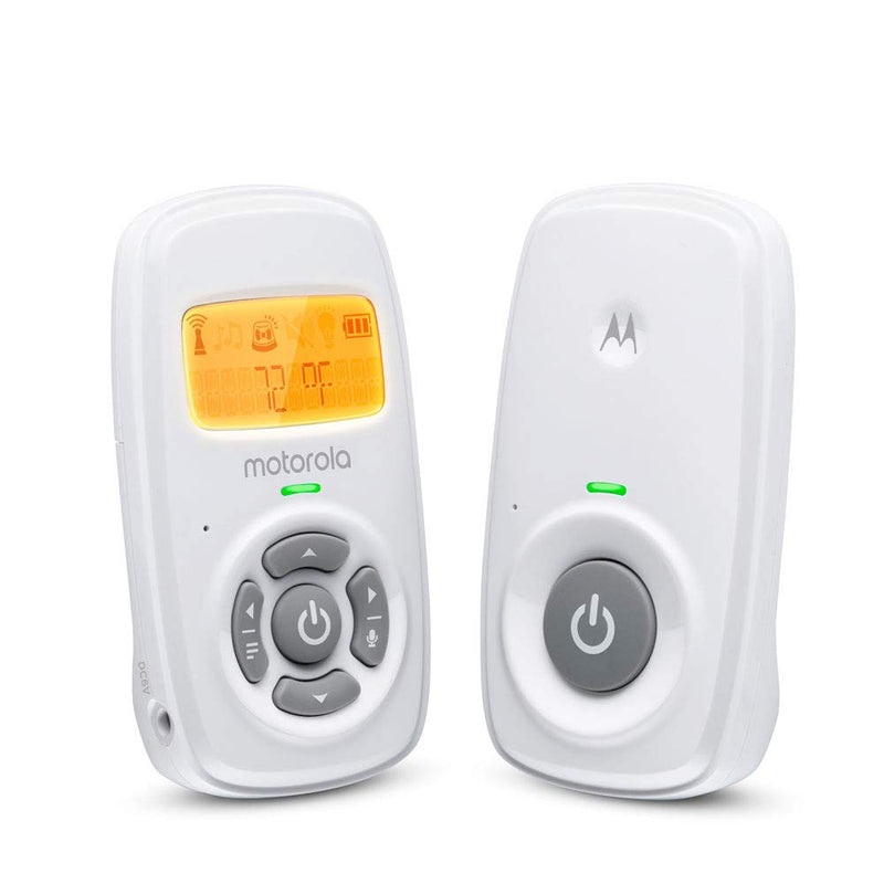 [Australia] - Motorola MBP24 Audio Baby Monitor with Room Temperature Display, High Sensitivity Microphone and Two-Way Talk, White 