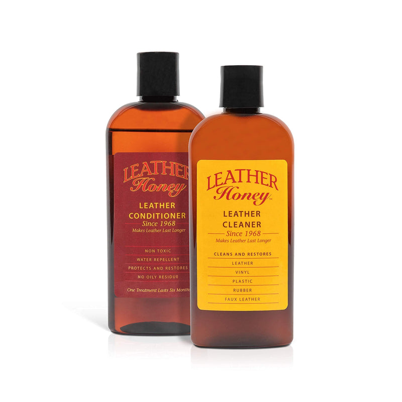 [Australia] - Leather Honey Complete Leather Care Kit Including 8 oz Cleaner and 8 oz Conditioner for use on Leather Apparel, Furniture, Auto Interiors, Shoes, Bags and Accessories 