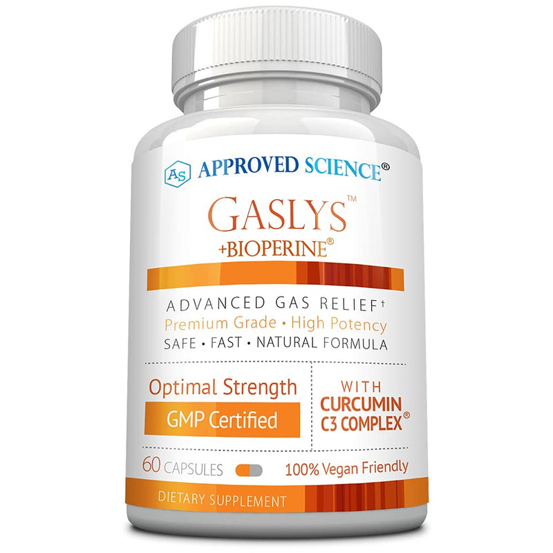 [Australia] - Approved Science® Gaslys™ - Soothe Digestive Tract, Alleviates Gas and Stomach Cramps - Artichoke Powder, Ginger, Fennel Seed - 60 Count - Pack of 1 60 Count (Pack of 1) 