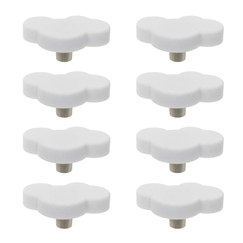 [Australia] - Kids Door Knobs Cartoon Dresser Knobs Rubber White Cloud Cartoon Door Knob 2.09x1.22 (Lxw) Cute Cabinet Pulls for Kids' Room Cabinets, Doors, Dresser and Closets Pack of 8 2.09x1.22" (LxW) 