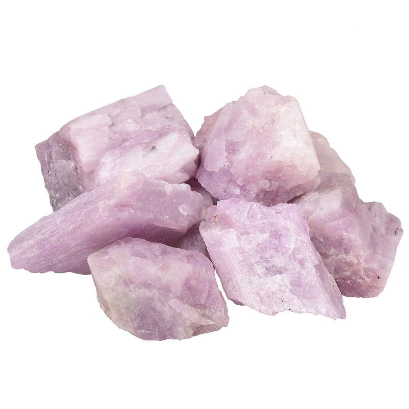 Amogeeli 1LB Natural Raw Stone for Garden Home Decoration, Irregular Healing Crystal for Reiki Meditation Light Purple Kunzite