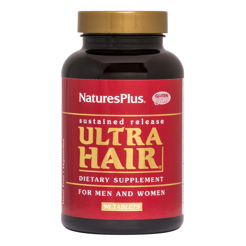NaturesPlus Ultra Hair - 90 Sustained Release Tablets, Pack of 2 - Supports Healthy Hair Growth - for Men & Women - Gluten Free - 90 Total Servings 90 Count (Pack of 2)