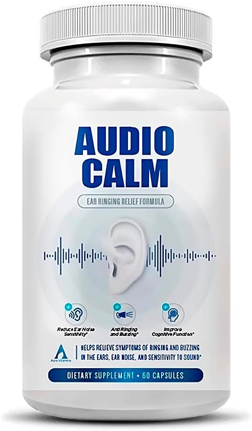 [Australia] - Audio Calm - Tinnitus Relief Supplement | Natural Stop Tinnitus Solution - Relieves Ear Ringing, Buzzing, Clicking | 60 Capsules (1) 1 