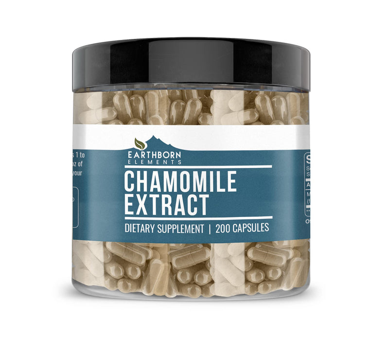 [Australia] - Earthborn Elements Chamomile Extract 200 Capsules, Pure & Undiluted, No Additives 