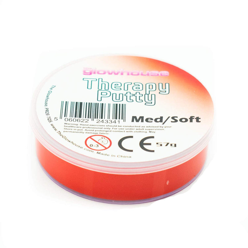 [Australia] - Premium Therapy Putty Squeezable Non-Toxic, Hand Exercise, Anti-Stress for Adults & Children (Red - Med/Soft) Red - Med/Soft 