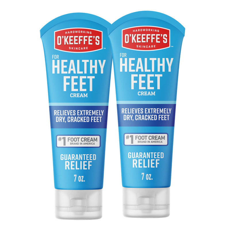 [Australia] - O'Keeffe's for Healthy Feet Foot Cream - 7 oz Tube (2 Pack) - Guaranteed Relief for Extremely Cracked, Dry Feet, Repairing Skincare, Instantly Boosts and Retains Moisture Levels 7 Ounce (Pack of 2) 