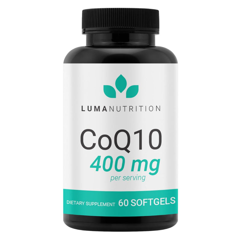 [Australia] - Luma Nutrition CoQ10 400mg Softgels - Premium Coenzyme Q10 - Co Q-10 200mg Softgel / 400mg Per Serving - 60 Liquid Softgels 