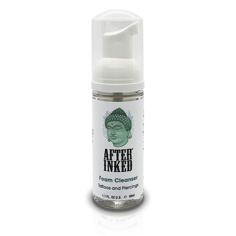 [Australia] - After Inked Tattoo & Piercing Aftercare Foam Cleanser - Quality Wash Soap Cleanser for Tattoos, Body Modifications and Piercings including Ear, Nose and Belly Button Foam Bottle, 1.7 oz 1.7 Fl Oz (Pack of 1) 