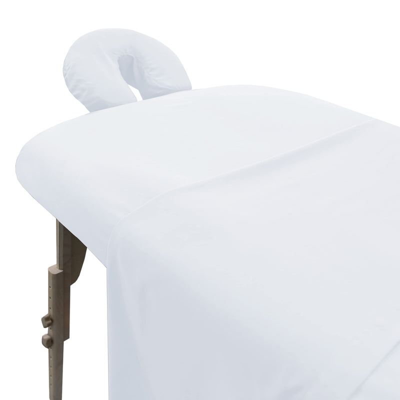 [Australia] - LONDON LINENS Soft Microfiber Massage Table Sheets Set 3 Piece Set - Includes Massage Table Cover, Massage Fitted Sheet, and Massage Face Rest Cover (White) White 