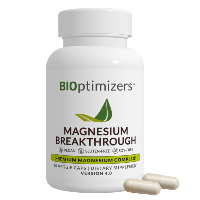 [Australia] - BIOptimizers Magnesium Breakthrough Complex Supplement with 7 Forms of Mg: Glycinate, Malate, Citrate, and More - Natural Support for Sleep and Cognitive Function - 60 Capsules- Calming Vitamins Unflavored 60 Count (Pack of 1) 