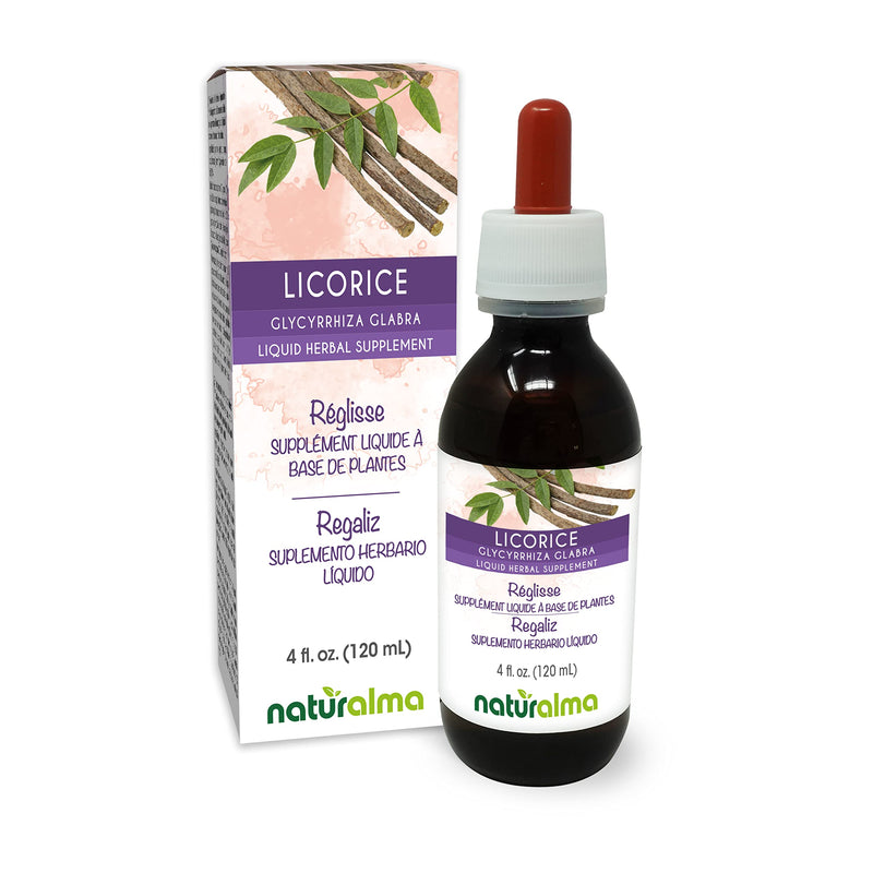 [Australia] - Naturalma Licorice or Liquorice (glycyrrhiza glabra) root Alcohol-free Tincture - 4 fl oz Liquid extract in drops - Herbal supplement - Vegan 4 Fl Oz (Pack of 1) 