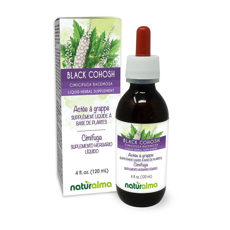 [Australia] - Naturalma Black cohosh (Cimicifuga racemosa or Actaea racemosa) rhizome Alcohol-free Tincture - 4 fl oz Liquid extract in drops - Herbal supplement - Vegan 4 Fl Oz (Pack of 1) 