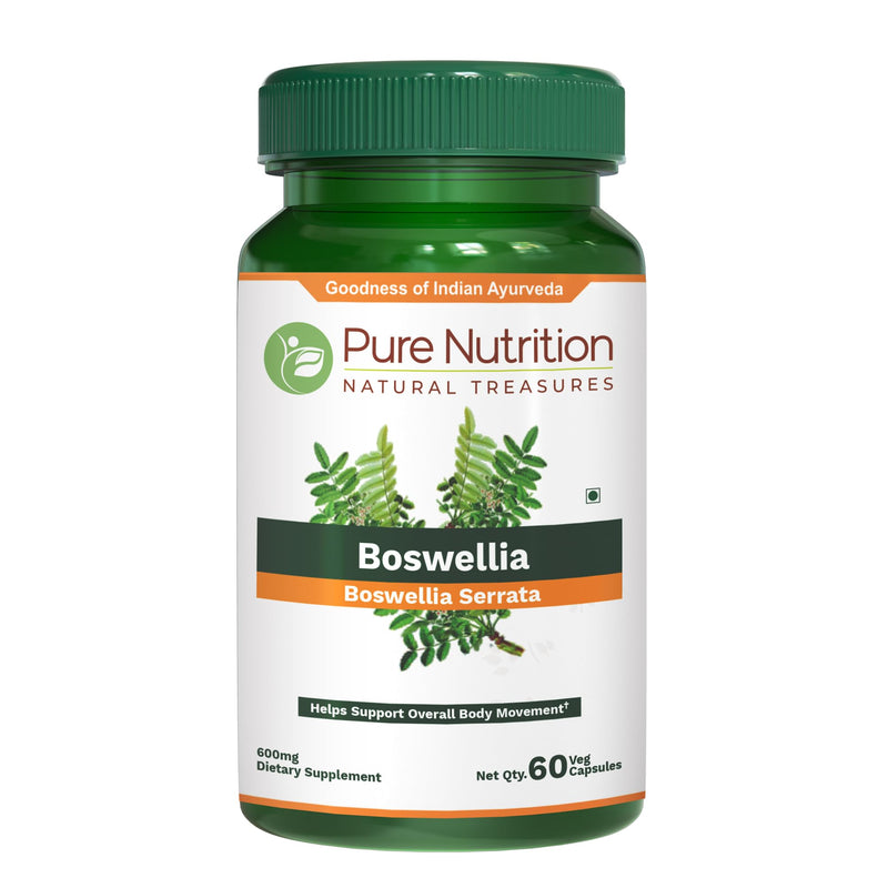 [Australia] - Pure Nutrition Boswellia Serrata Extract 600mg with 65% Boswellic Acids. (Equivalent to 9000mg Boswellia Powder) Non GMO | 60 Veg Caps. 60 Count (Pack of 1) 
