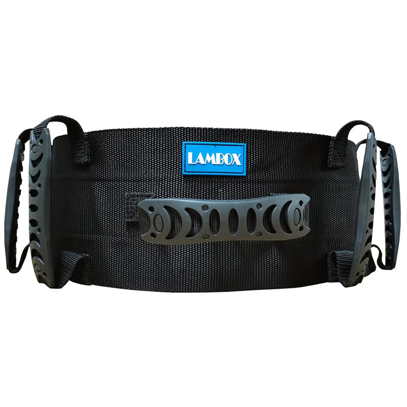 [Australia] - LAMBOX Gait Belt Transfer Belt with Plastic Handles-Medical Nursing Safety Patient Assist for Occupational & Physical Therapy, Seniors with Metal Buckle 55" Black 1 Count (Pack of 1) 