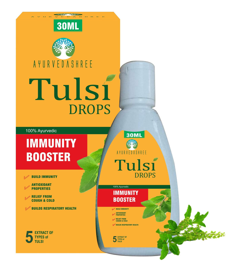 [Australia] - Tulsi Drops Natural Immunity Booster 30 ML Pack - Certified 5 Different Rare Tulsi, Holy Basil Drops 30 ML 