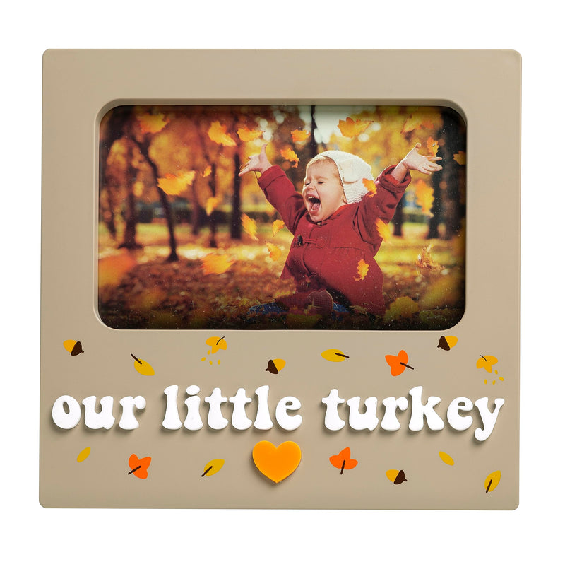 [Australia] - Our Little Turkey 3D Frame, Newborn Keepsake Photo Frame, Baby Holiday Picture Frame, Modern Fall Nursery Decor, Baby's First Thanksgiving Thanksgiving Keepsake Frame 