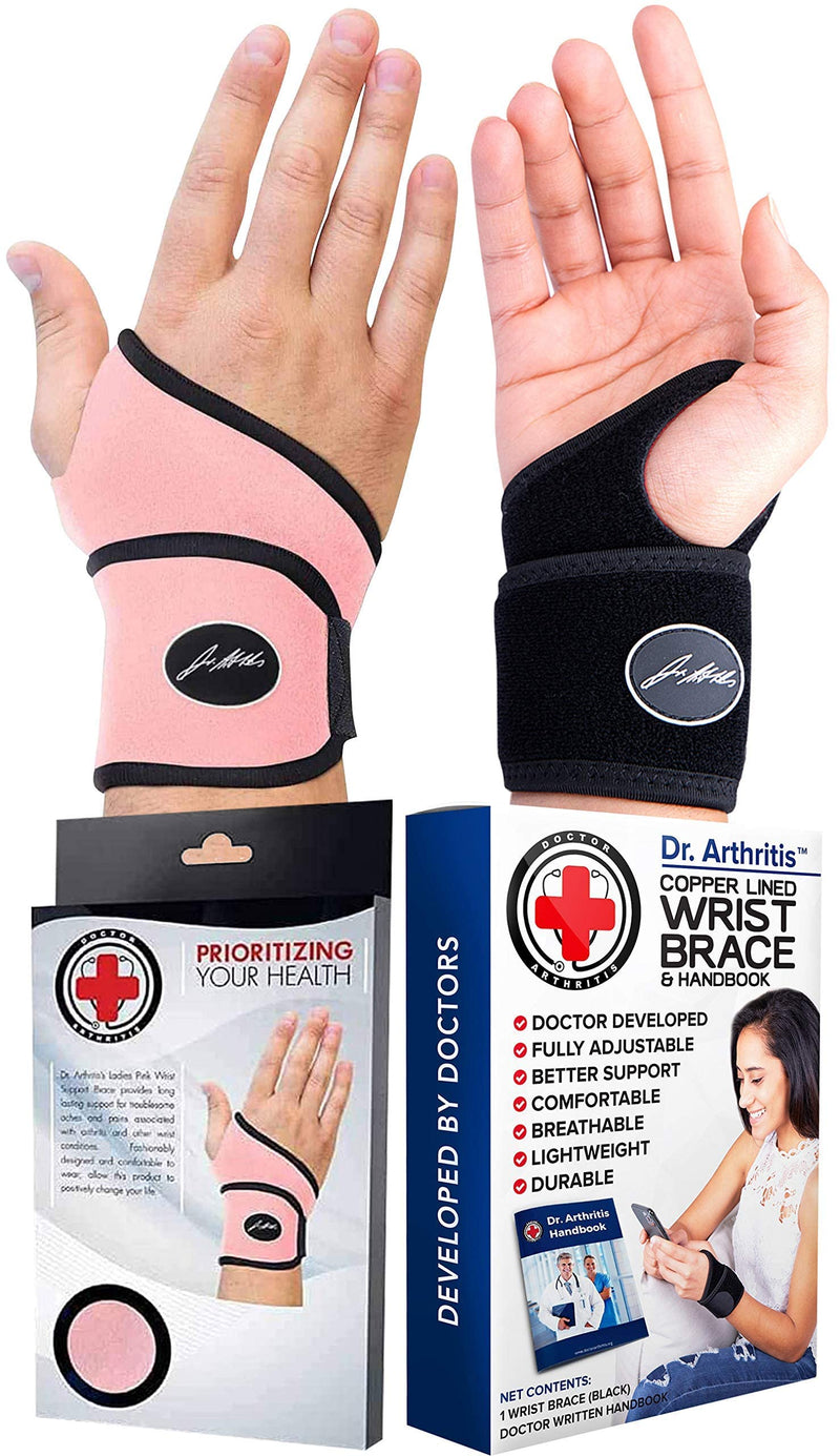 Dr. Arthritis Bundle: Wrist Support (Pink) + Copper Lined Wrist Support (Single)