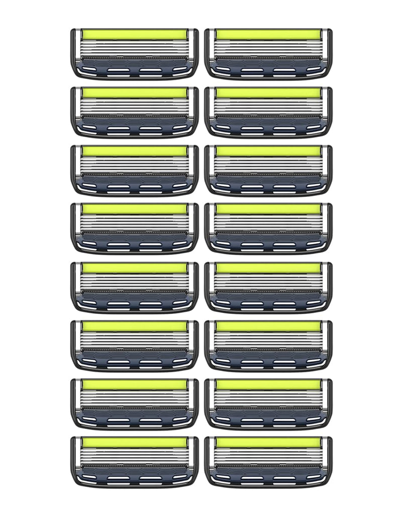 [Australia] - Dorco Pace 5 Pro Razors - Shaving System For Men with Trimmer - 16 Refill Cartridge Set 16 Cartridges (No Handle) 