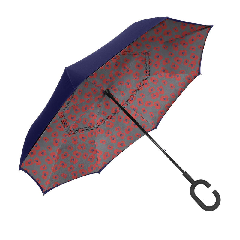 ShedRain Unbelievabrella Reverse Windproof Umbrella, Hands-Free Handle | Inverted Umbrella, Car Umbrella, 48" Arc, Double Layer Canopy, Hands-Free Design, Self-Standing Inga