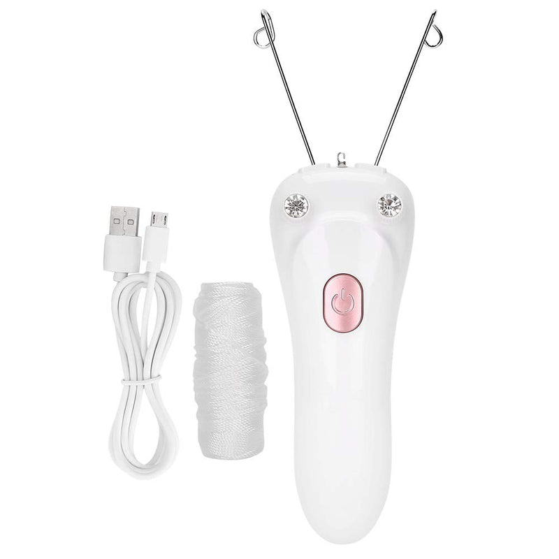 [Australia] - Threading Hair Removal, Hair Removal Device, Electric Threading Epilator USB Hair Remover for & Body Hair Removal with Cotton Thread Roll (Pinks) 