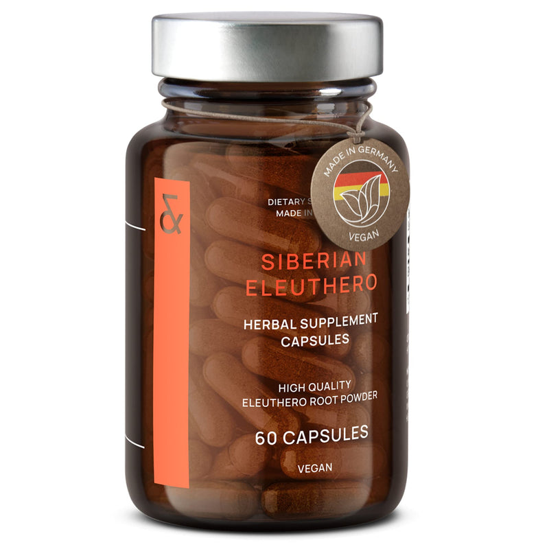 [Australia] - CLAV¬Æ Siberian Ginseng - 900mg Eleuthero Root Powder - Energy Supplement - Reduction of Tiredness & Fatigue - 60 Ginseng Capsules - Made in Germany 