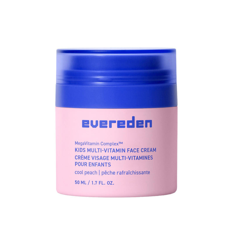 Evereden Kids Face Cream, Dermatologist-Tested, Vitamin B3, Peach, 1.7 oz | Vitamin-Enriched, Face Moisturizer, Safe for Young & Sensitive Skin, Omegas 3, 6, 9, Peach Scent, Kids Ages 3+, 1.7 fl oz Kids Face Cream – Peach