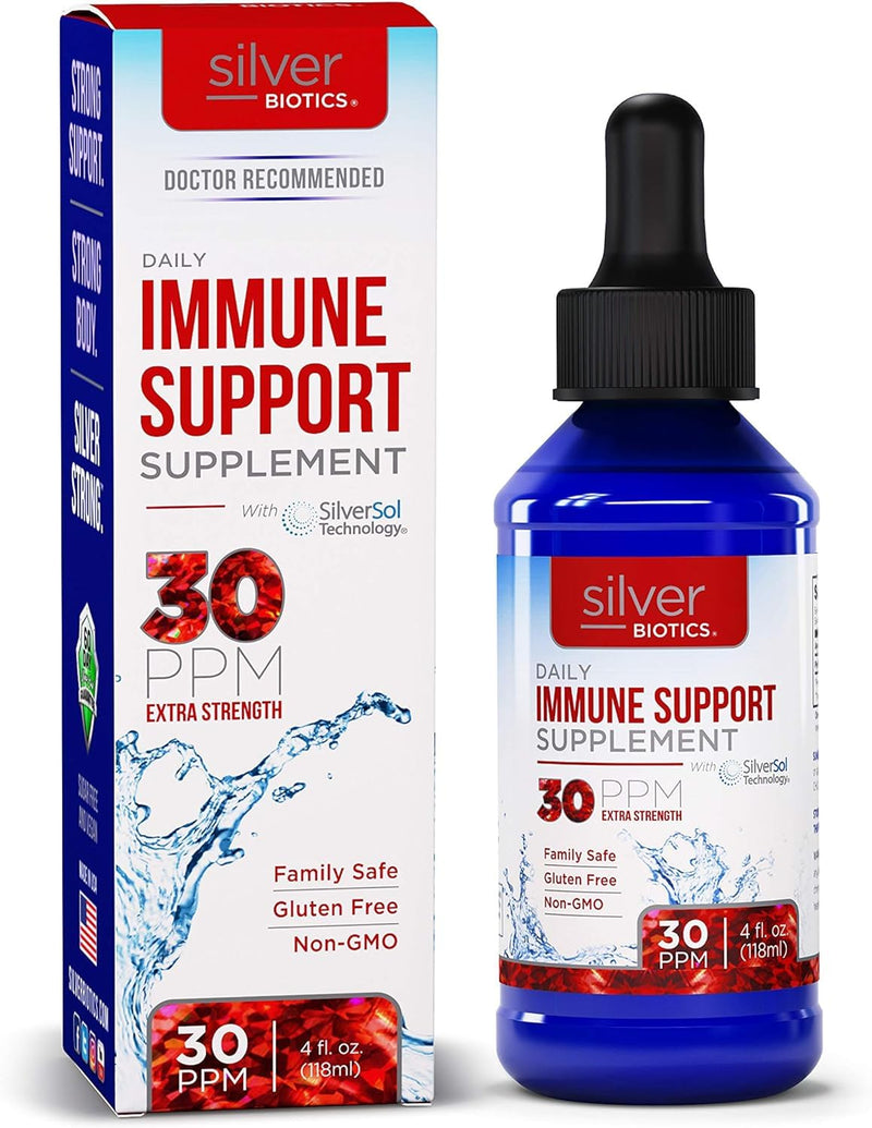 [Australia] - Silver Biotics Liquid 30 PPM Patented Multivalent SilverSol Technolology | Bio-Hacking Immune Building Natural Support |4 oz. Dropper 4 Fl Oz (Pack of 1) 