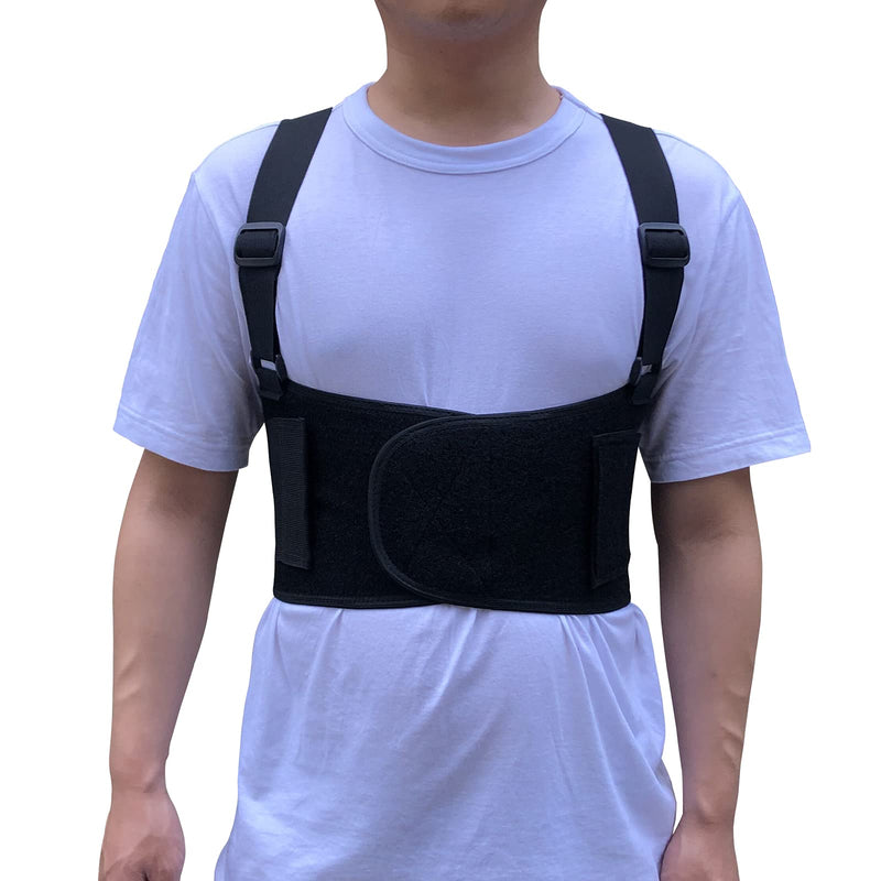 [Australia] - Rib Brace Chest Binder Belt for Men and Women, Breathable Rib Support Wrap for Cracked, Fractured or Dislocated Ribs Protection, Compression Rib Cage Brace for Bruised or Broken Ribs (X-Large) X-Large 