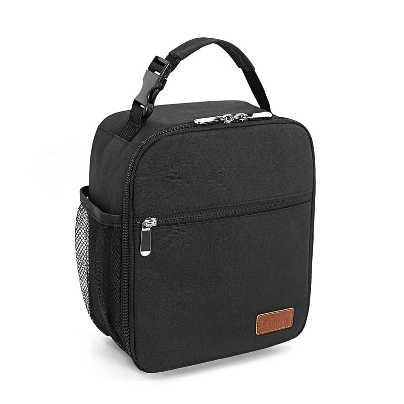 [Australia] - Femuar Lunch Box for Men Women Adults Small Lunch Bag for Office Work Picnic - Reusable Portable Lunchbox, Black 