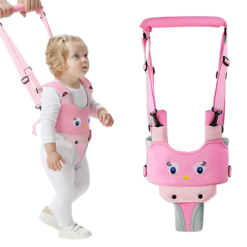 [Australia] - IULONEE Baby Walker, Handheld Kids Toddler Walking Harness Helper Assistant Protective Belt Child Activity Walker Adjustable Standing Up Walking Learning Helper for Toddler 7-24 Month (Pink) Pink 