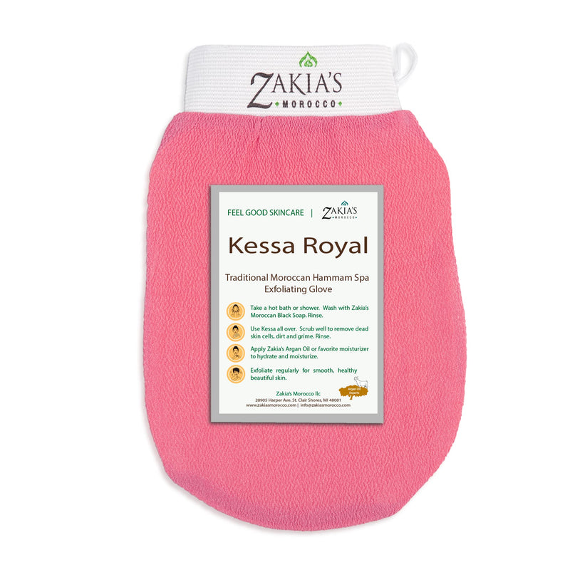 [Australia] - Original Kessa Exfoliating Glove - Lively Pink - Microdermabrasion Exfoliating Mitts, Removes unwanted dead skin, dirt and grime and Keratosis Pilaris. Great for spray tan removal. 1 unit 1 Count (Pack of 1) 
