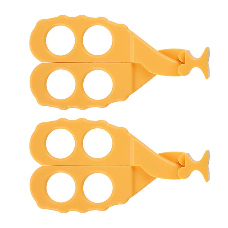 [Australia] - EXCEART 2PCS Baby Food Choppers Food Cutter Multifunctional Masher Chopper Crusher Food Cut Kids Safe Feeding Helper Home Kitchen Food Slicer Shears for Babies Toddlers (Yellow) 