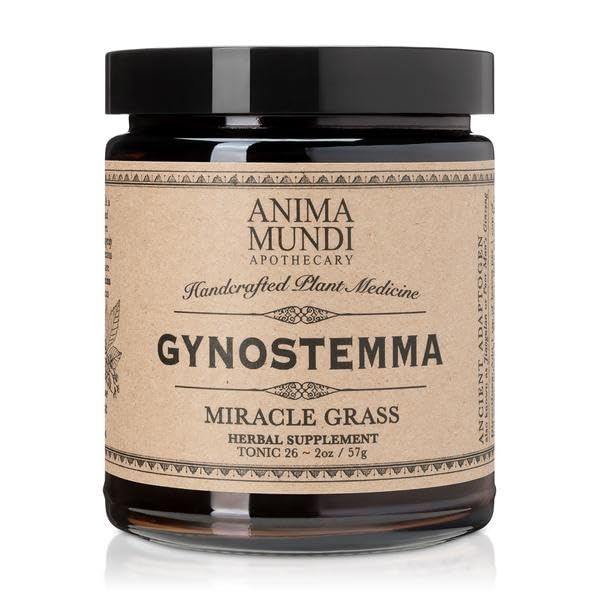 Anima Mundi Apothecary Gynostemma - Wild Grown Jiaogulan Leaf for Tea - Natural Source of Nutrients, Antioxidants, Vitamins and Minerals - Longevity Tea Leaves (2oz / 57g)