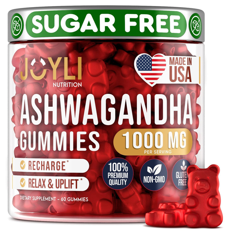 [Australia] - Ashwagandha Gummies for Women & Men - Natural Calm Gummies with Ashwagandha Root Extract Vitamin C Zinc - Ashwagandha Herbal Supplement for Sleep Stress Balance - 60 Vegan Sugar Free Chews 60 Count (Pack of 1) 